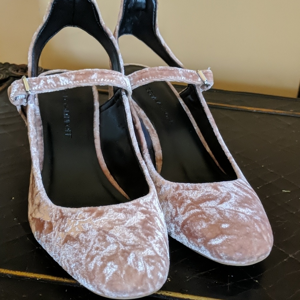 Rebecca Minkoff crushed velvet maryjane heels